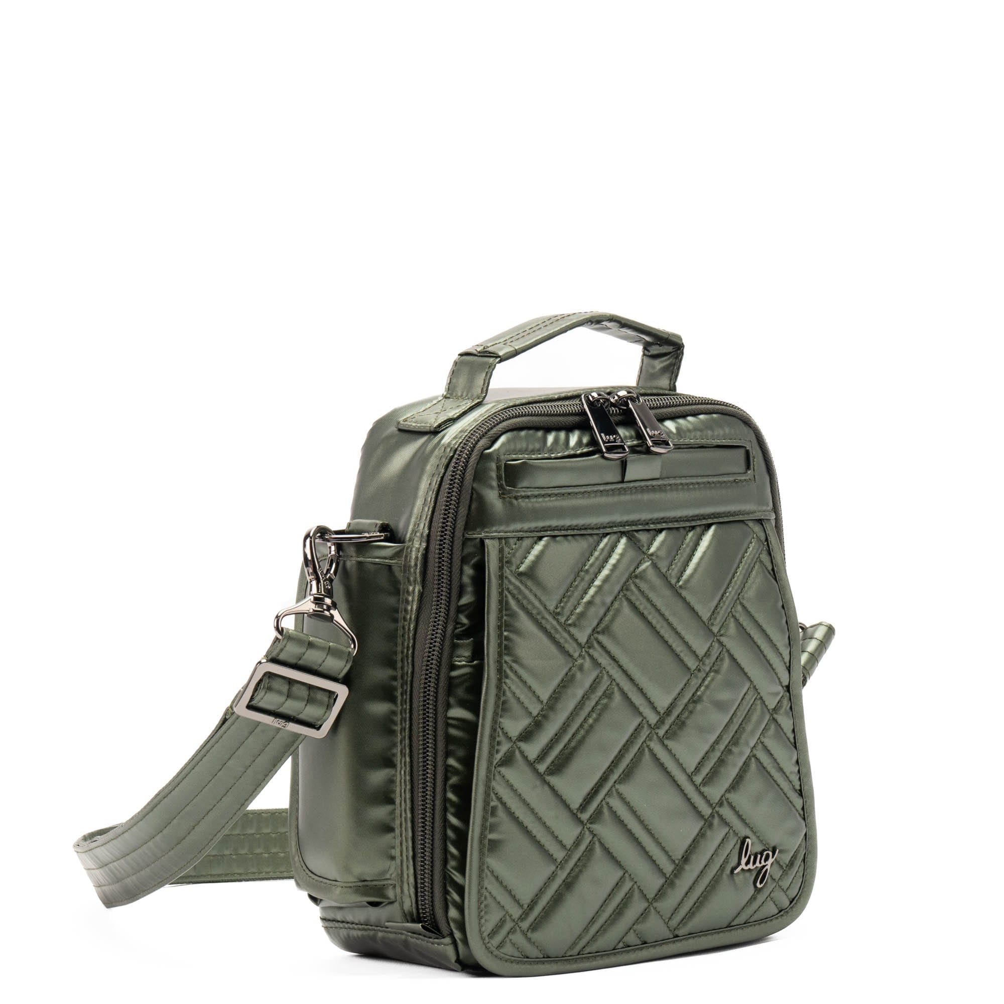 Flapper SE Convertible Crossbody Bag - METALLIC OLIVE 2 - FlapperSE_MetallicOlive_02_24a040aa-3aac-44e8-9813-fd3b9d4560bd